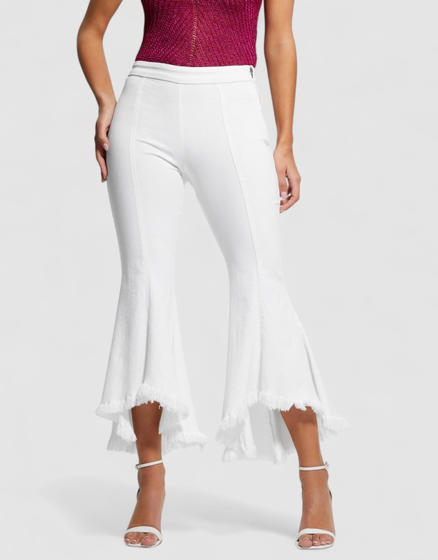 1981 Mid-Rise Flared Leg Sofi Pants - WHITE