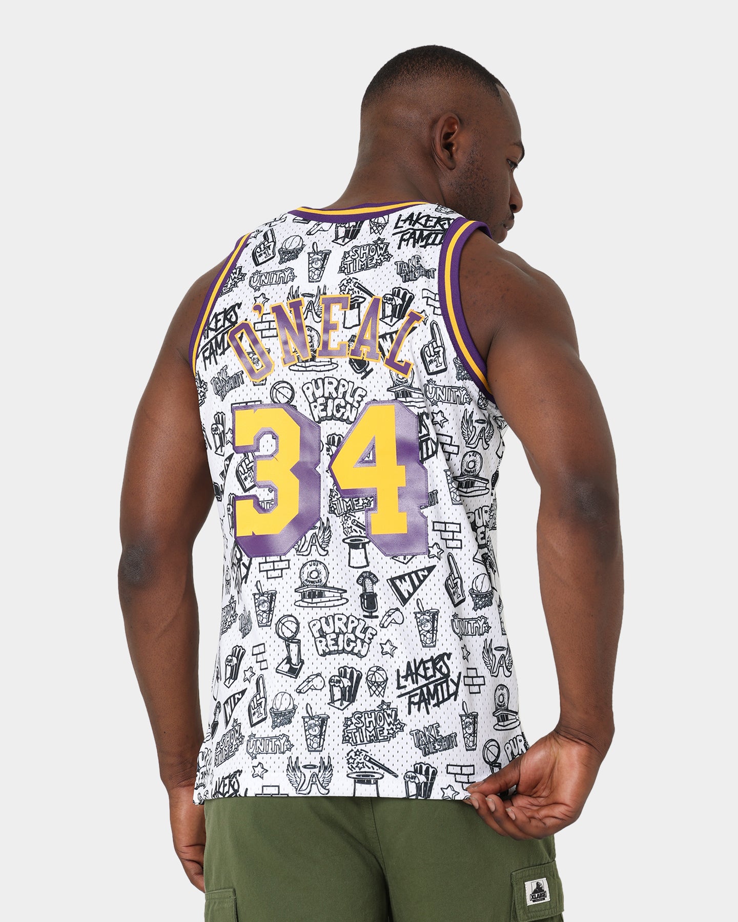 1996 Los Angeles Lakers Shaquille O'Neal #34 Doodle Swingman Jersey slider