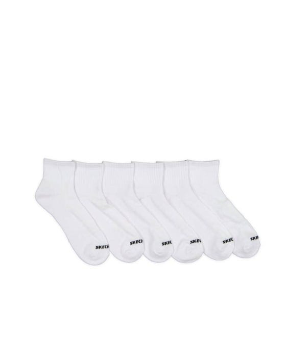 3pk 1/2 Terry Ribbed Crew Socks - WHITE TRADITIONAL slider