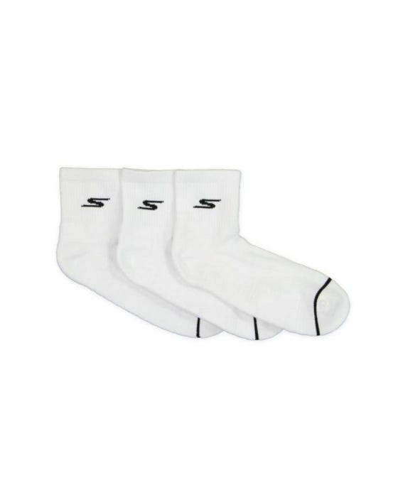 3pk 1/2 Terry Ribbed Crew Socks - WHITE TRADITIONAL slider