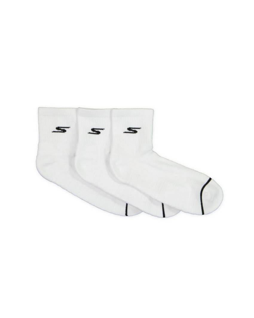 3pk Half Terry Premium Peformance Quarter - WHITE slider