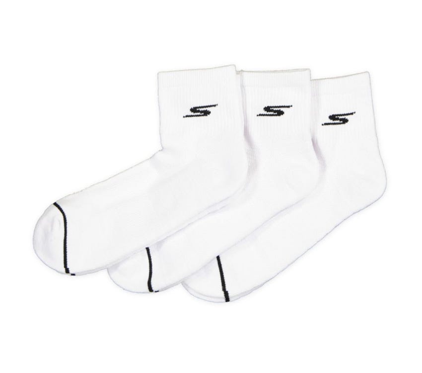 3pk Half Terry Premium Peformance Quarter - WHITE slider