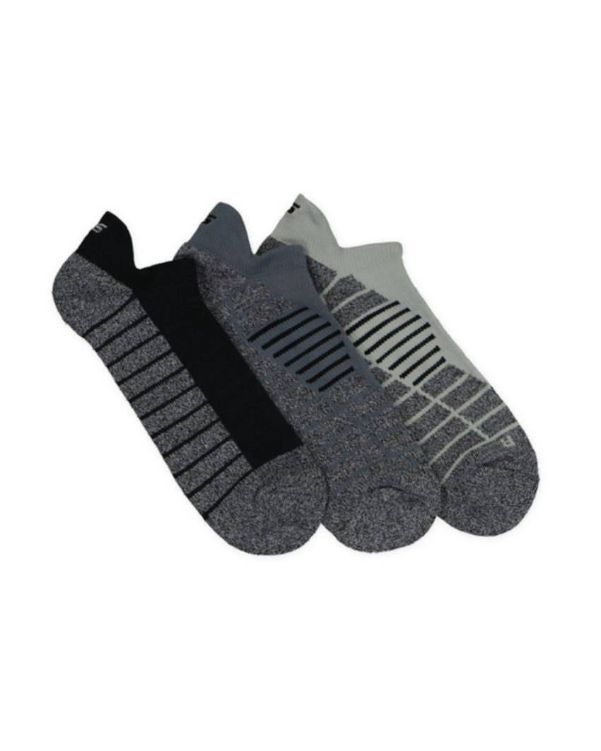 3pk Men's 1/2 Terry Low Cut With Heel Tab - GREY/ GREY slider