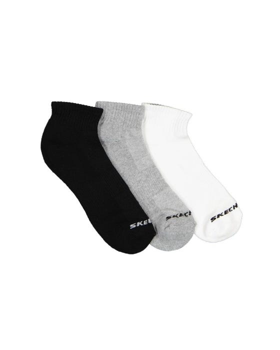 3pk Non Terry No Show - GREY/ BLACK slider