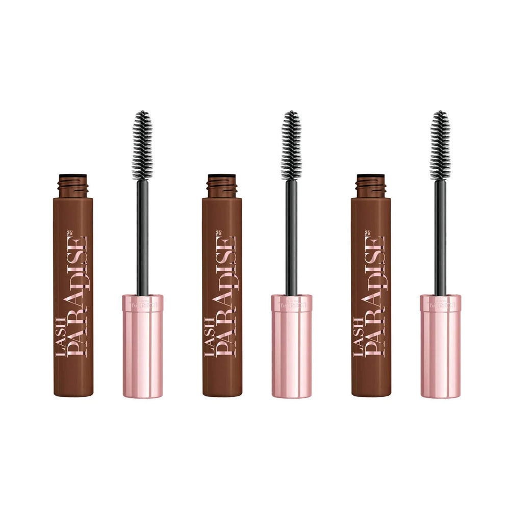 3x L'Oreal Lash Paradise Mascara Black Brown 6.4ml