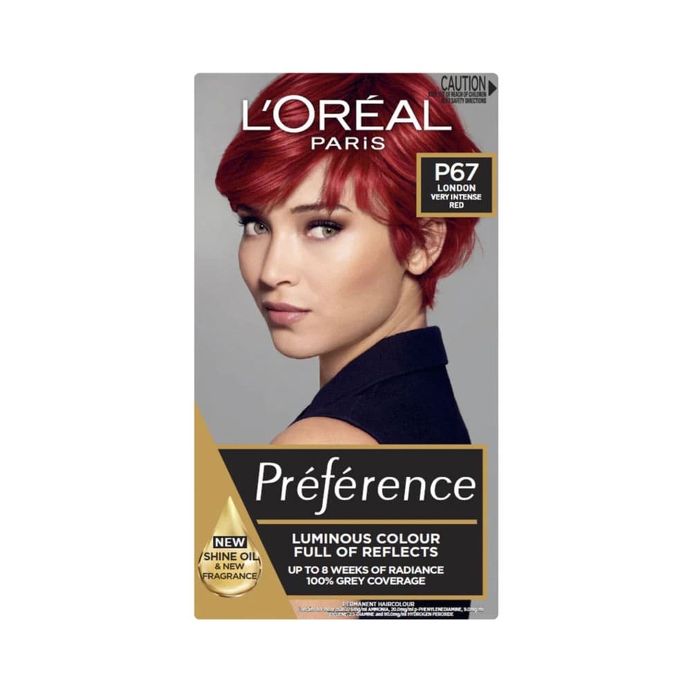 3x L'Oreal Preference Luminous Colour P67 London Very Intense Red slider