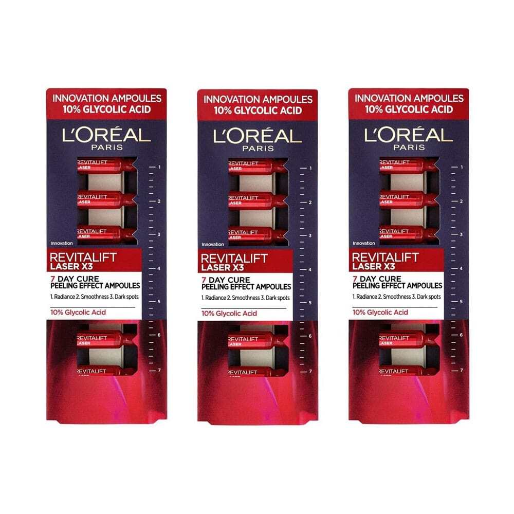 3x L'Oreal Revitalift Laser Renew Ampoules 7 Day Cure Peeling Effect slider