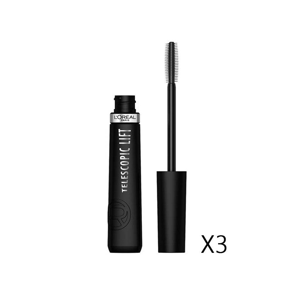 3x L'Oreal Telescopic Lift Mascara Extra Black 9.9ml slider