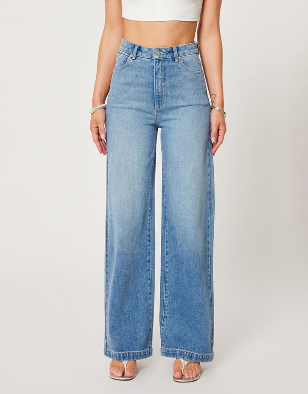 94 Alexa High Wide Jeans - Mid Vintage Indigo