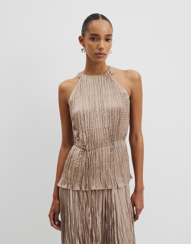 A-line Halter Top - Tapioca