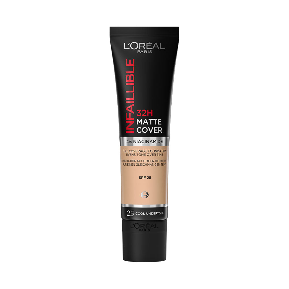 L'Oreal Paris Foundation Infaillible 32H Matte Cover Spf25 25 Cool Undertone 30ml