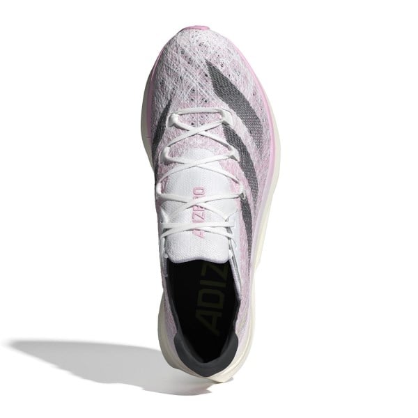 Adidas Adizero Prime X 2 Strung - Unisex Road Racing Shoes - Cloud White/Core Black/Pink Spark slider