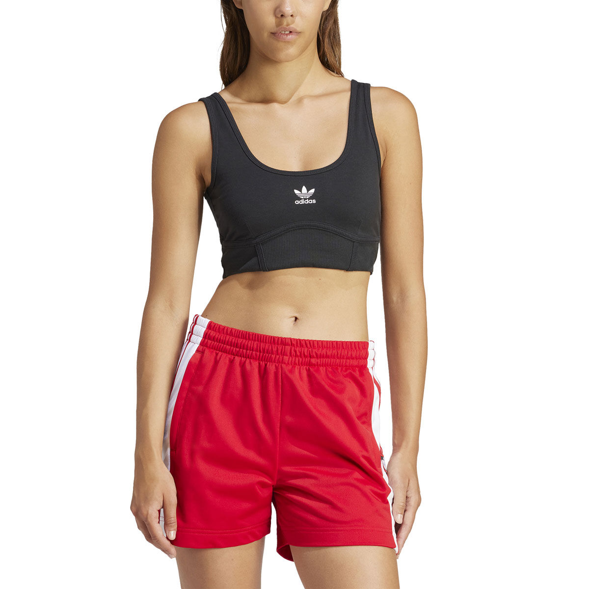 adidas Originals Womens Trefoil Sports Bra - Black slider