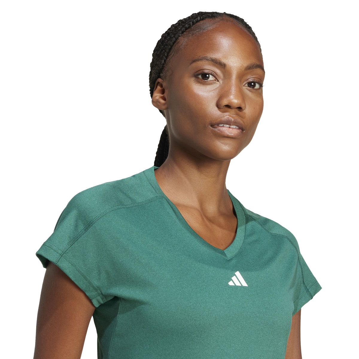 adidas Womens AEROREADY Essentials Training Tee - Green slider