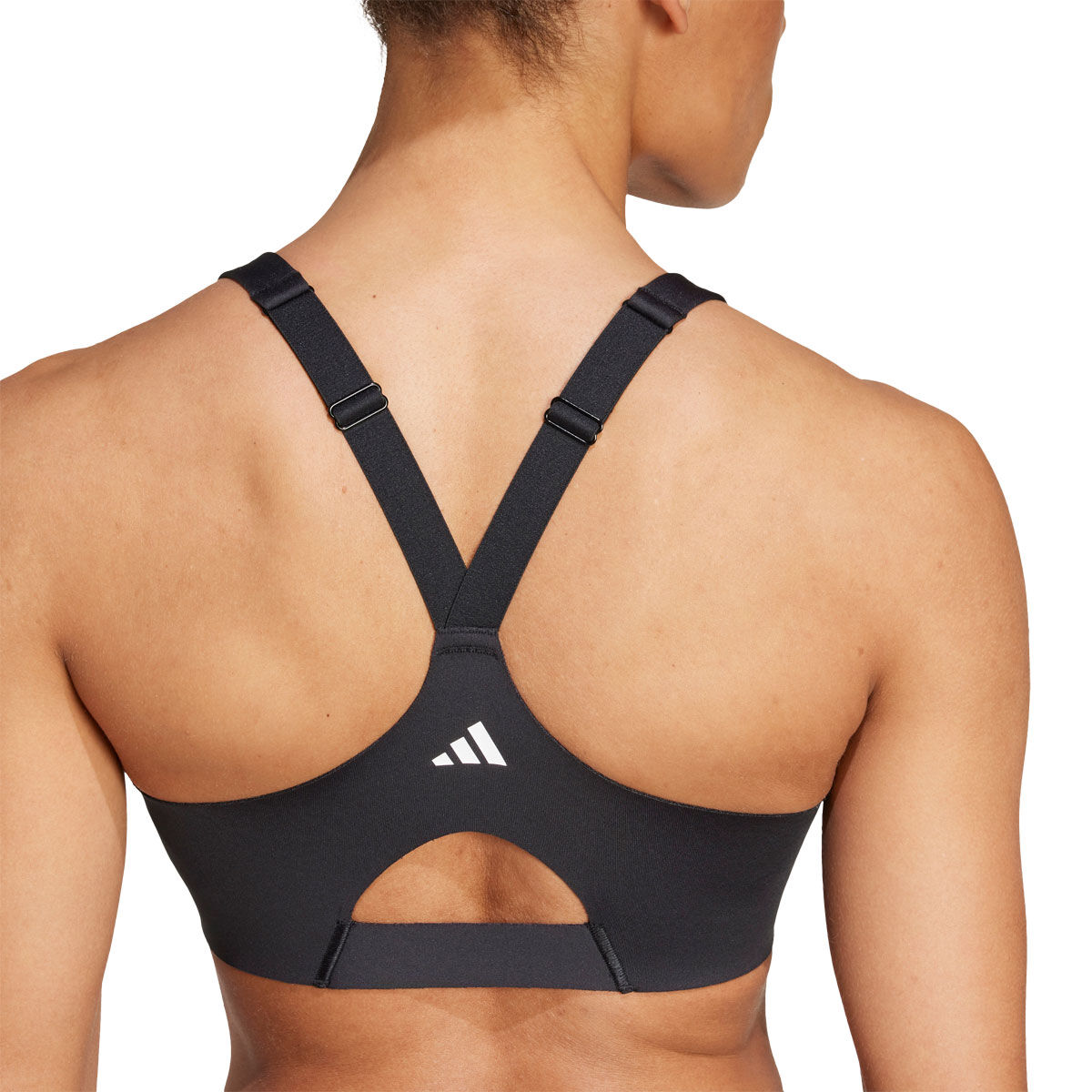 adidas Womens AEROREADY Impact Luxe High Support Zip Sports Bra - Black slider