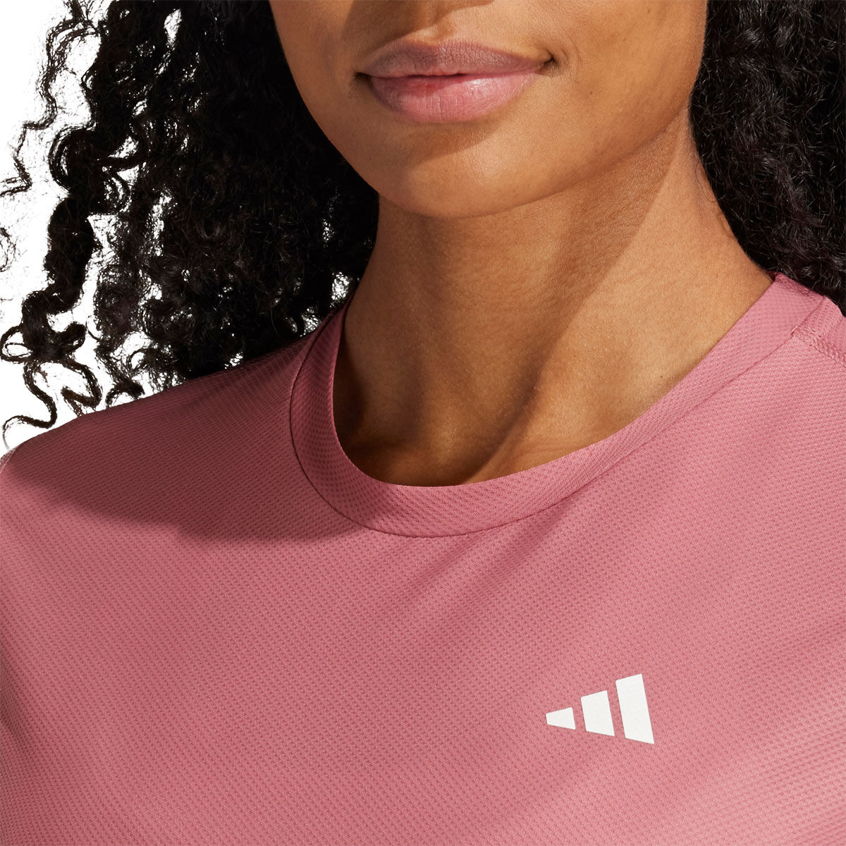 adidas Womens AEROREADY Own The Run Tee - Crimson slider