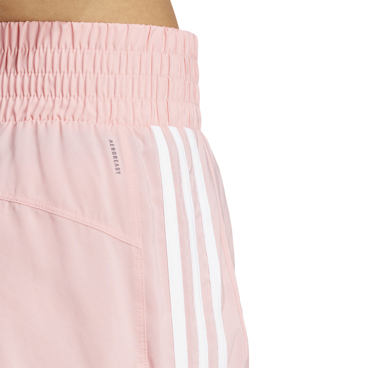 adidas Womens AEROREADY Pacer 3-Stripes Woven Training Shorts - Red slider