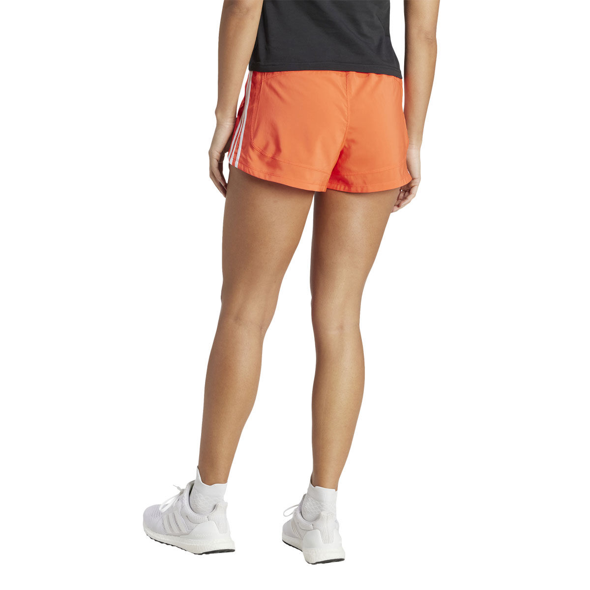 adidas Womens AEROREADY Pacer 3-Stripes Woven Training Shorts - Red slider