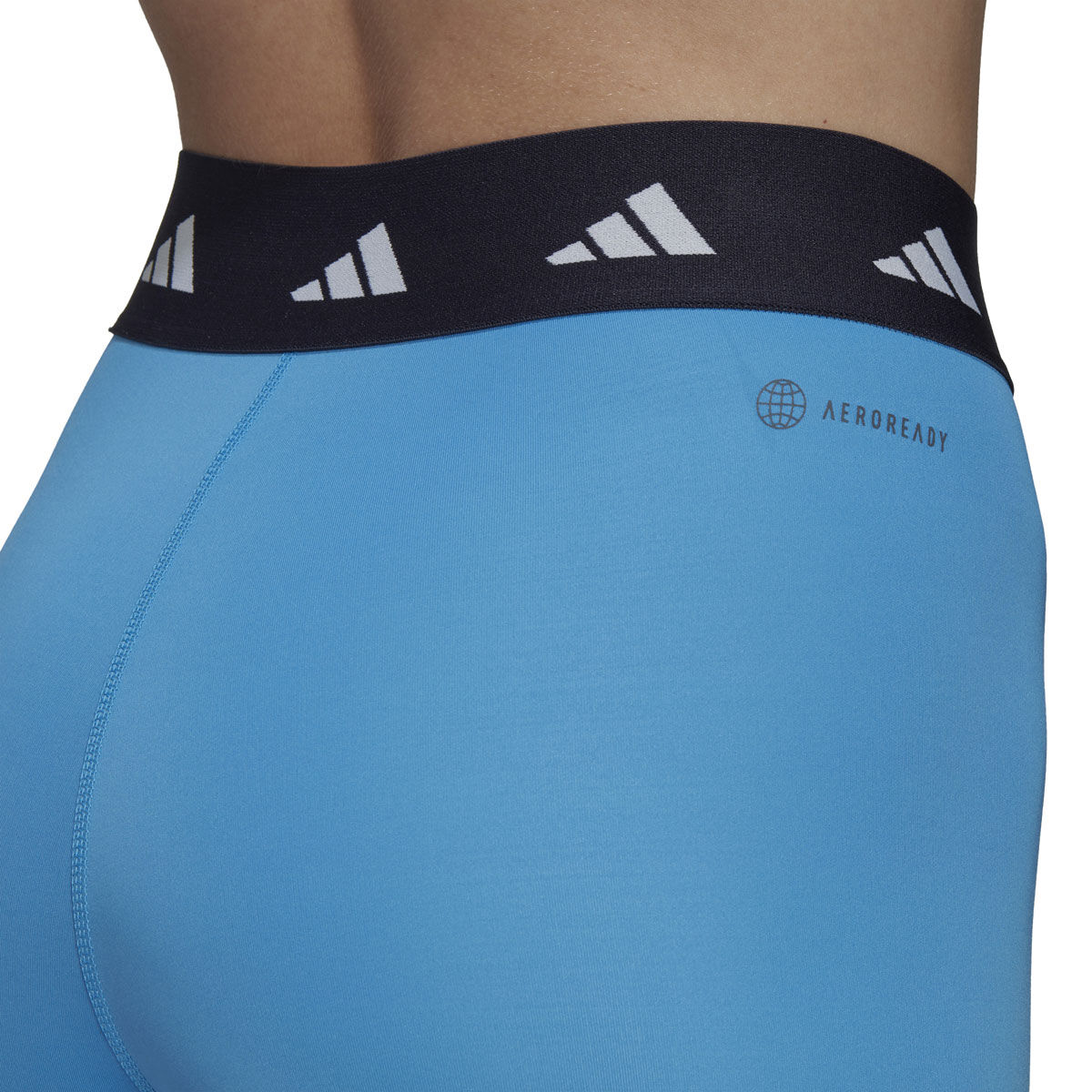 adidas Womens AEROREADY TechFit 7/8 Training Tights - Blue slider