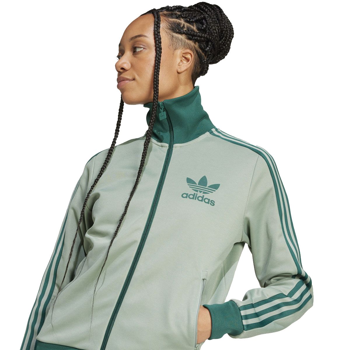 adidas Womens Beckenhauer Track Top - Green slider