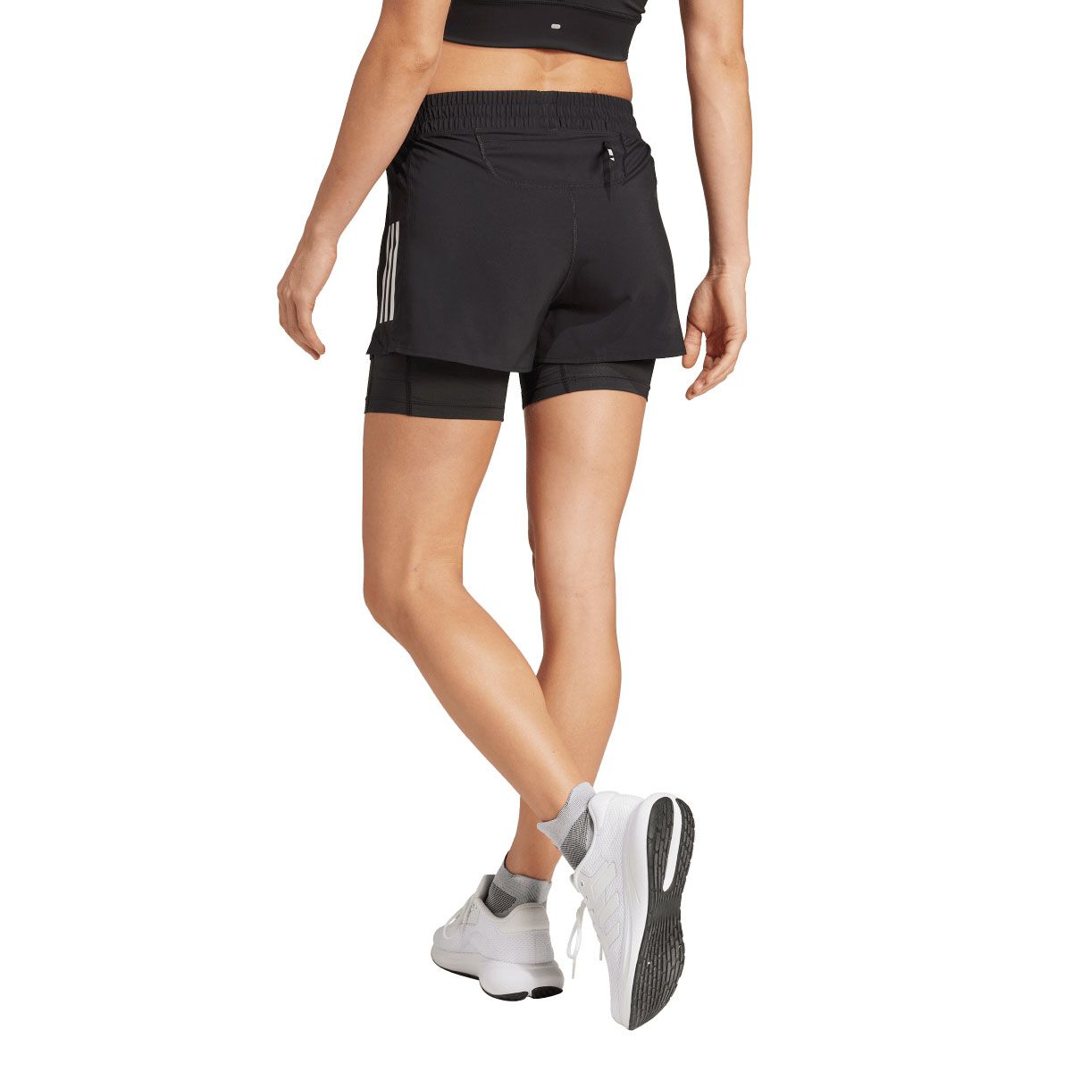 adidas Womens CLIMACOOL Own The Run 2in1 Running Shorts - Black slider
