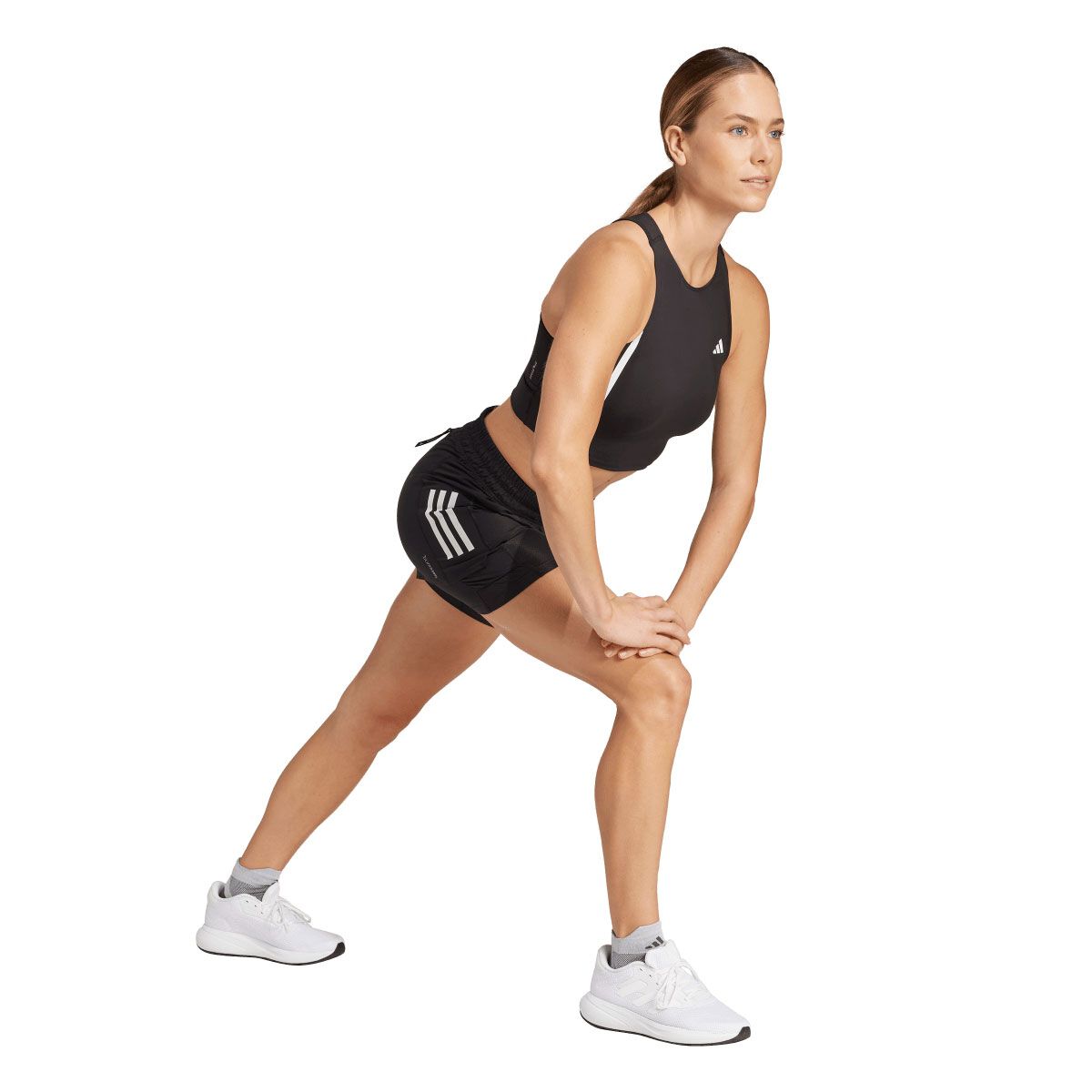 adidas Womens CLIMACOOL Own The Run 2in1 Running Shorts - Black slider