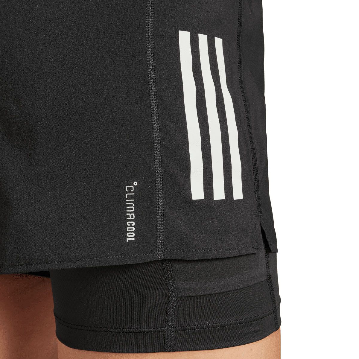 adidas Womens CLIMACOOL Own The Run 2in1 Running Shorts - Black slider