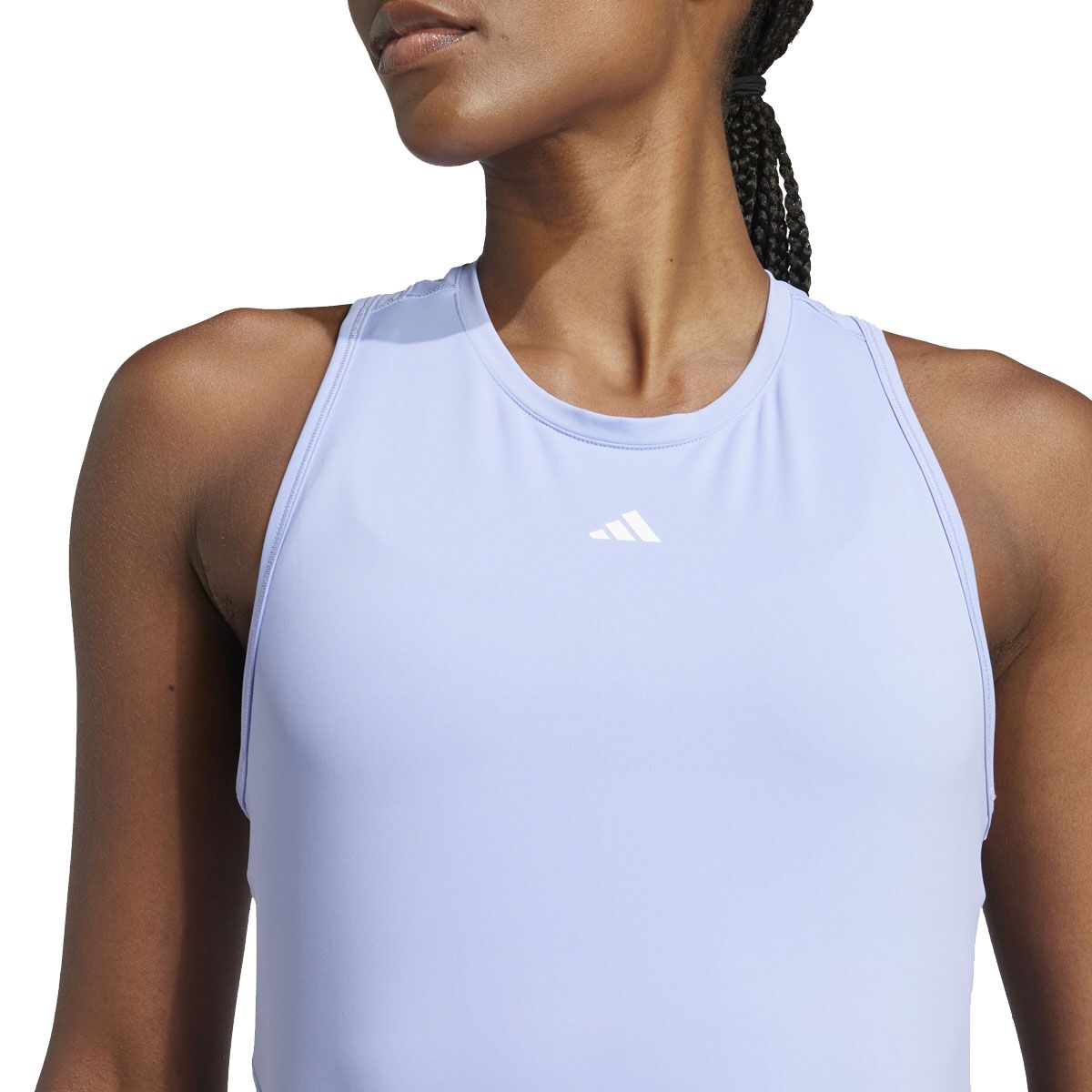 adidas Womens Designed 4 Training AEROREADY Slim Training Tank - Blue slider