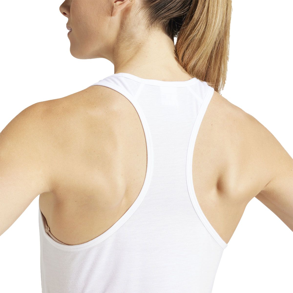 adidas Womens Essentials Training Racerback Tank - White slider