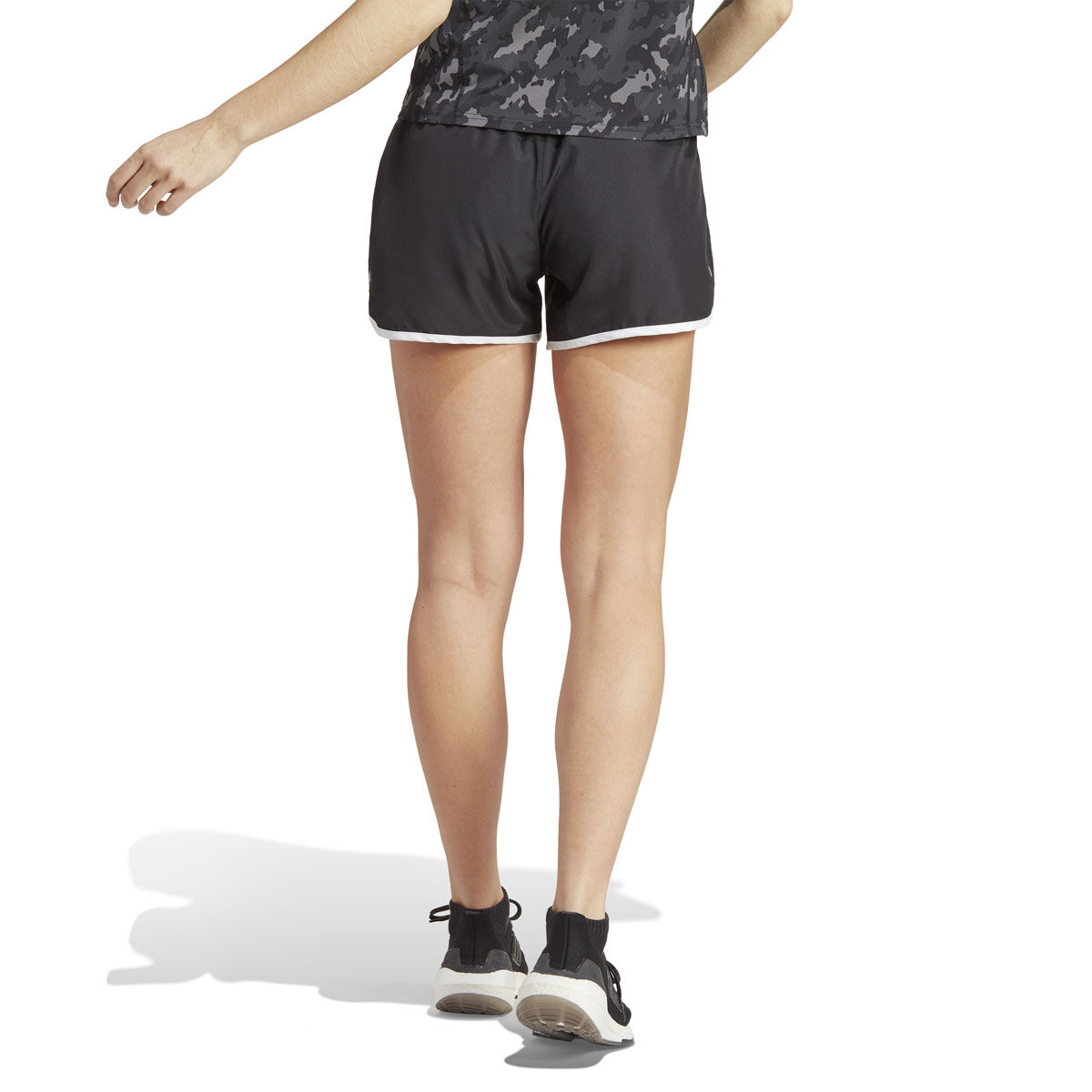 adidas Womens Marathon 20 Running Shorts - Black/White slider