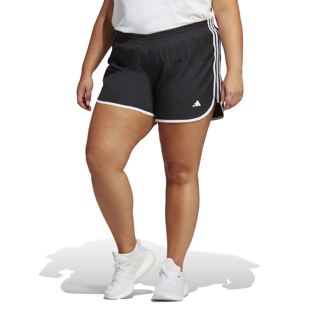 adidas Womens Marathon 20 Running Shorts - Black/White slider