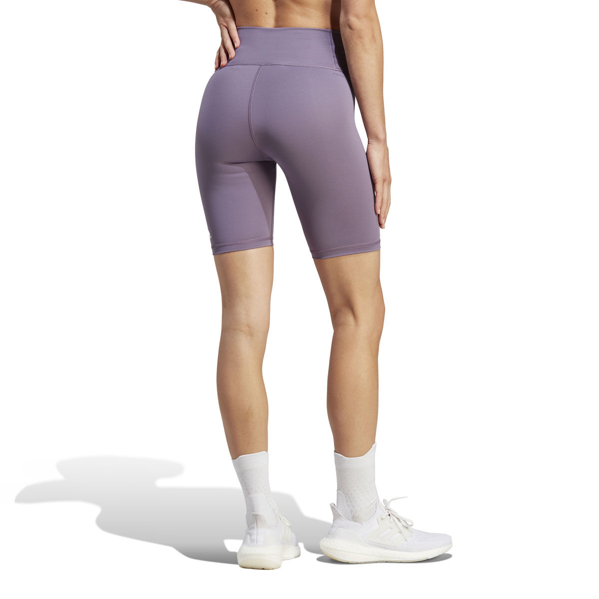 adidas Womens Optime Bike Shorts - Purple slider