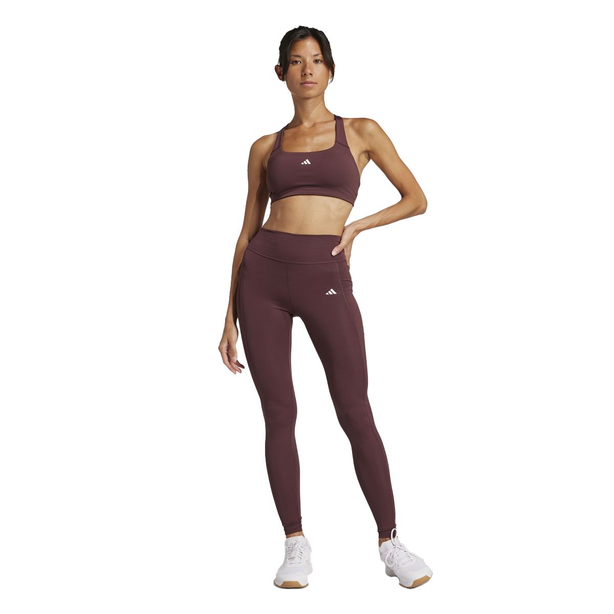 adidas Womens Optime Full-Length Leggings - Darkblue slider