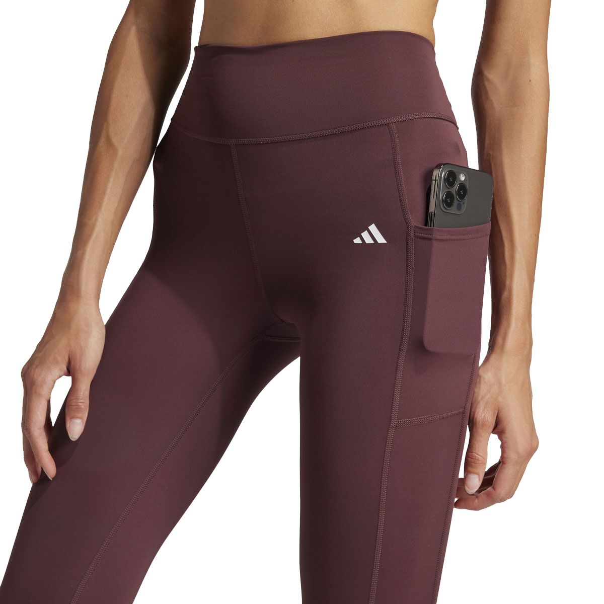 adidas Womens Optime Full-Length Leggings - Darkblue slider