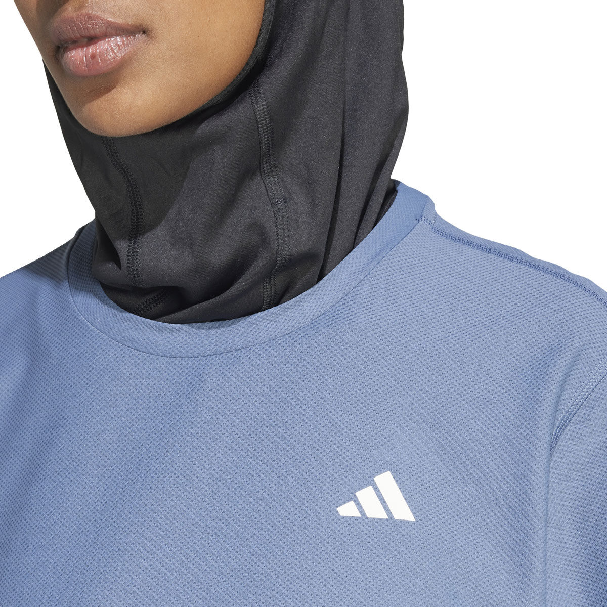 adidas Womens Own The Run AEROREADY Running Tee - Blue slider