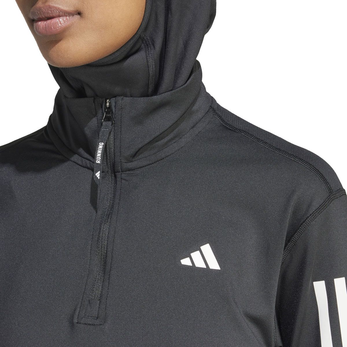 adidas Womens Own the Run Half Zip Running Top - Black slider