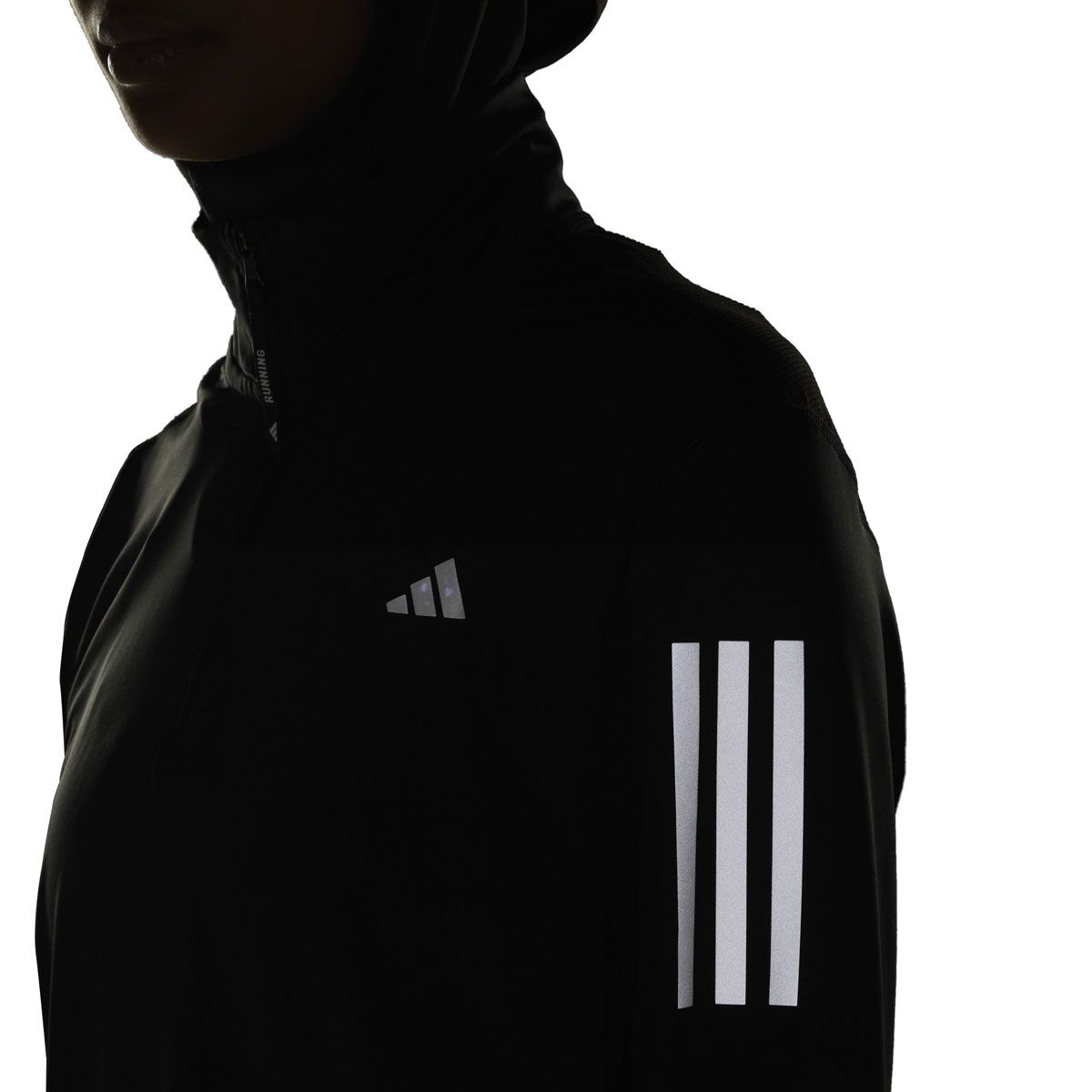 adidas Womens Own the Run Half Zip Running Top - Black slider