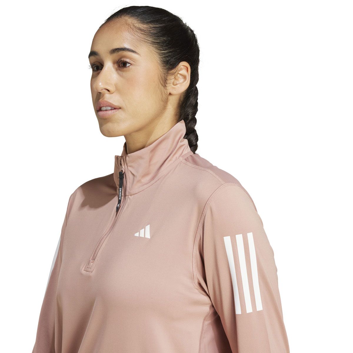 adidas Womens Own the Run Half Zip Running Top - Black slider