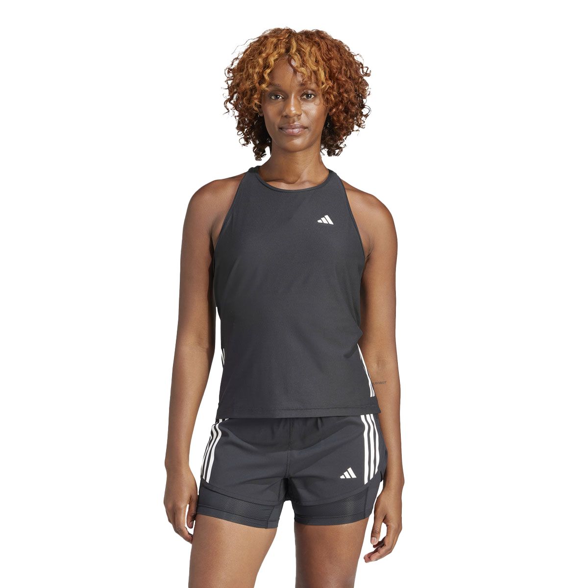 adidas Womens Own the Run Tank - Black slider