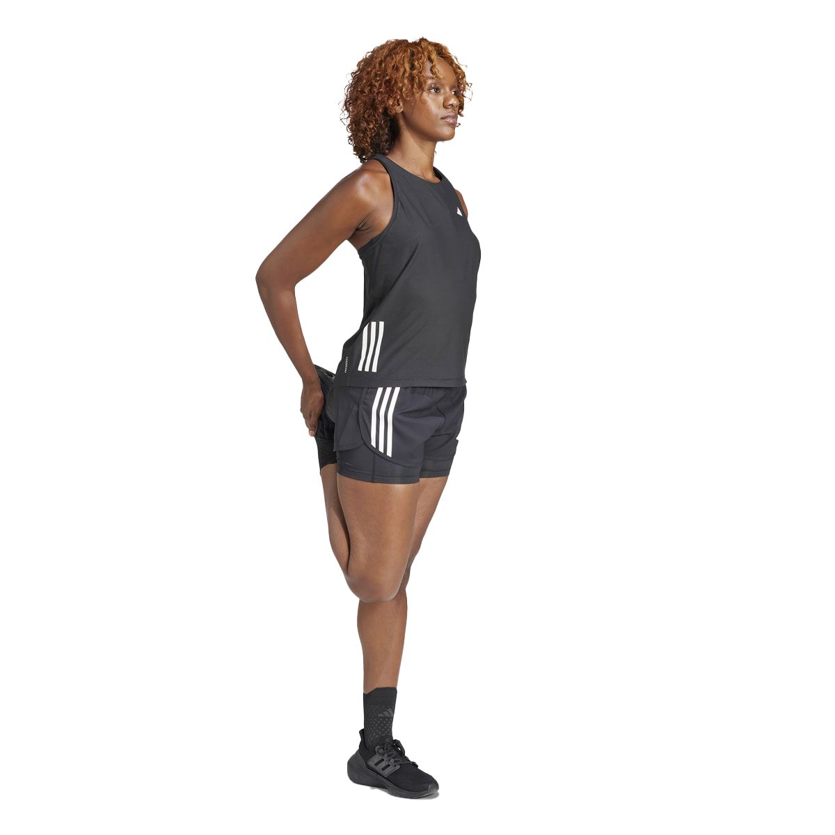 adidas Womens Own the Run Tank - Black slider