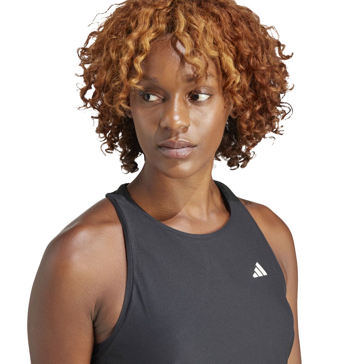 adidas Womens Own the Run Tank - Black slider