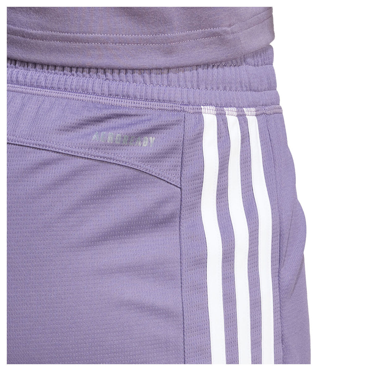 adidas Womens Pacer 3-Stripes Knit Shorts - Purple slider