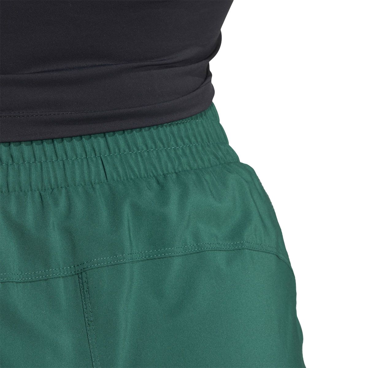 adidas Womens Pacer 3 Stripes Training High Rise Shorts - Green slider