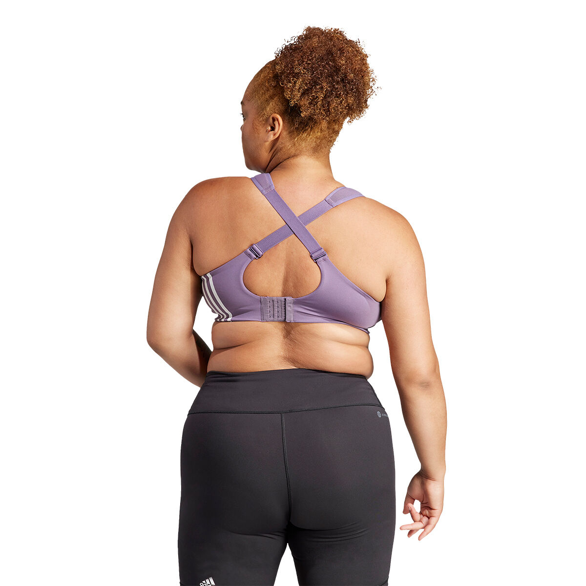 adidas Womens Plus TLRD Impact Training High Support Sports Bra Violet 1X - Violet slider