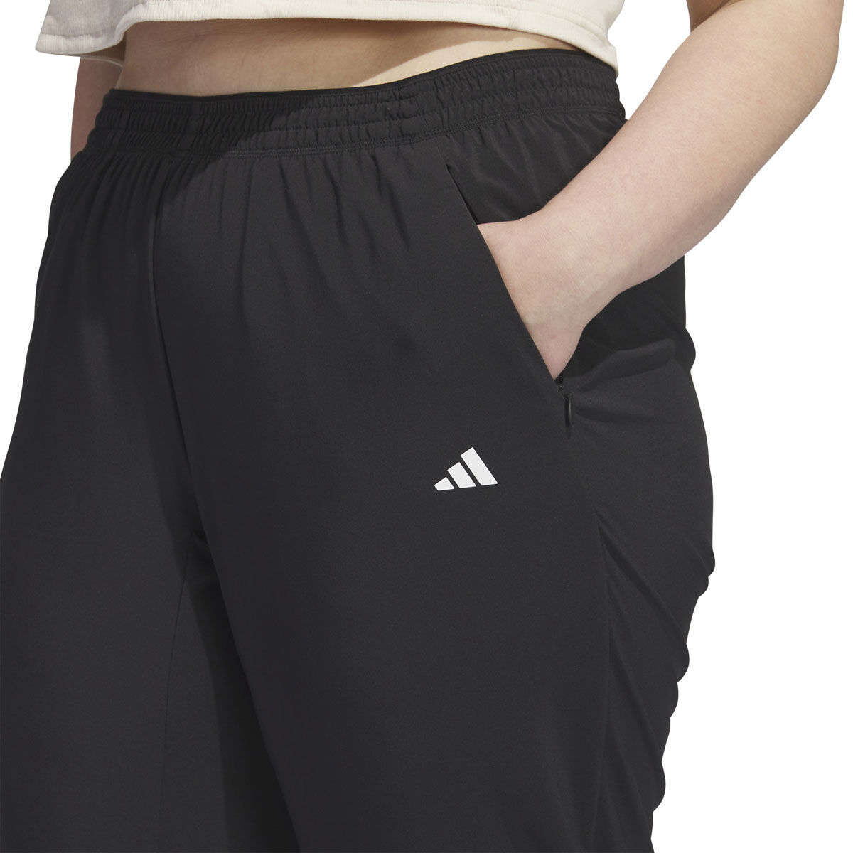 adidas Womens Plus TrueMove Training Jogger Pants - Black slider