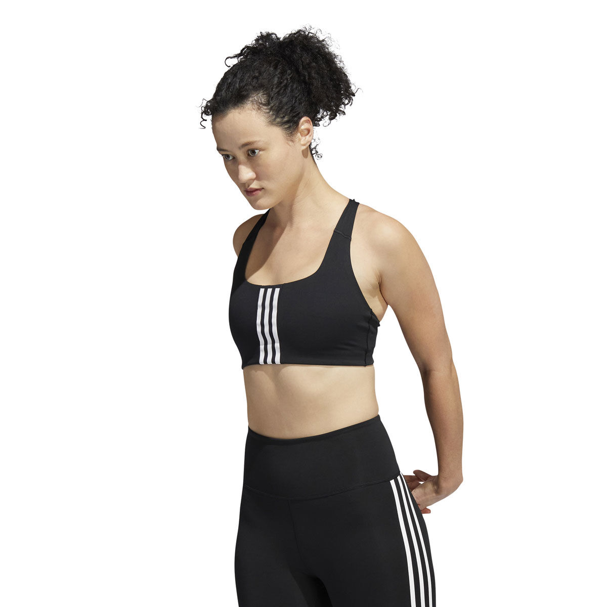 adidas Womens Powerimpact Training Medium Support Sports Bra - Black slider