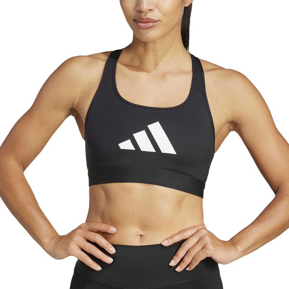 adidas Womens Powerreact Graphic Bra - Black slider