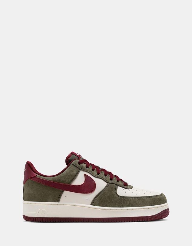 Air Force 1 '07 Lv8 - Men's - Cargo Khaki, Dark Team Red & Pale Ivory