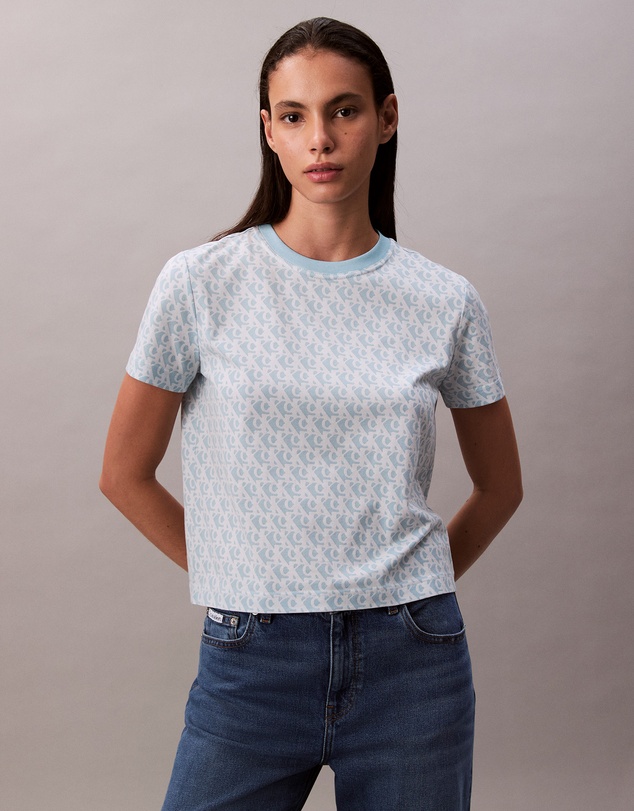 Allover Monogram Classic T-Shirt - Blue