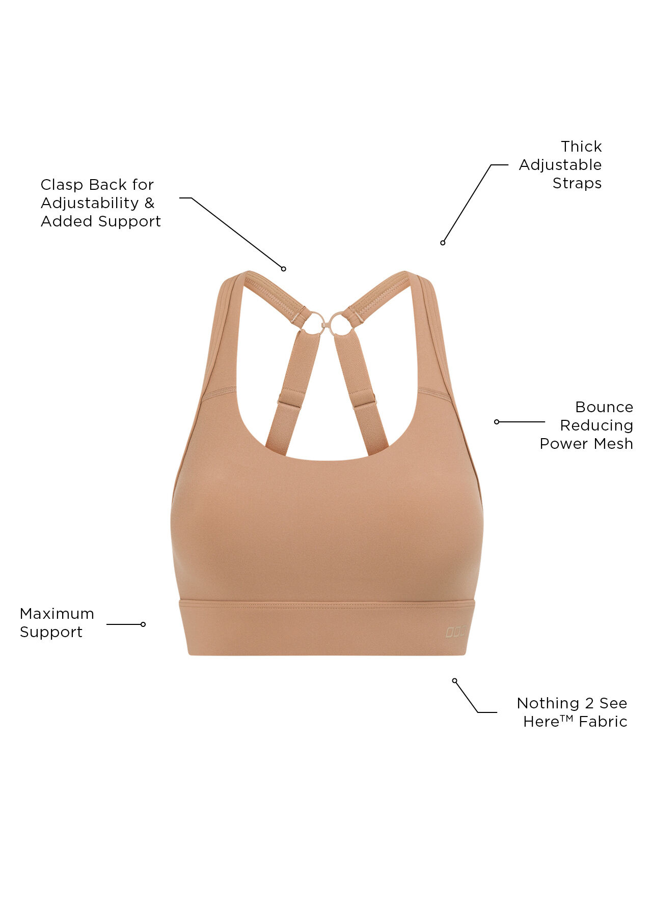 Amy Maximum Support Sports Bra - Biscuit slider